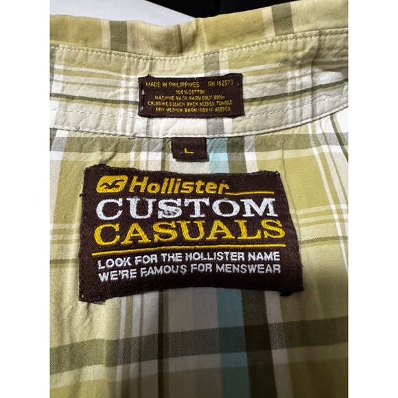 Vintage Y2K Hollister Custom Casuals Western Plaid Snap Shirt (L) - Picture 4 of 5